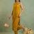 Women Ethnic Motifs Embroidered Regular Thread Work Silk Georgette Kurta with Trousers