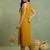 Women Ethnic Motifs Embroidered Regular Thread Work Silk Georgette Kurta with Trousers