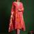 Bandhani Printed V-Neck Thread Work Kurta With Trousers & Dupatta