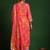 Bandhani Printed V-Neck Thread Work Kurta With Trousers & Dupatta