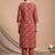 Women Floral Printed Regular Chikankari Kurta with Trousers & With Dupatta