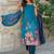 Women Floral Printed Regular Beads and Stones Kurta with Trousers & With Dupatta