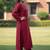 Women Regular Thread Work Kurta with Trousers