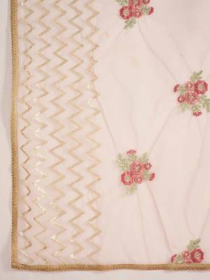 Women Ethnic Motifs Regular Thread Work Kurta with Palazzos & With Dupatta 4