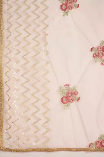 Women Ethnic Motifs Regular Thread Work Kurta with Palazzos & With Dupatta