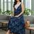 Women Floral Printed Regular Thread Work Pure Cotton Kurta with Trousers