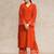Women Regular Silk Crepe Kurta with Trousers