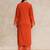 Women Regular Silk Crepe Kurta with Trousers