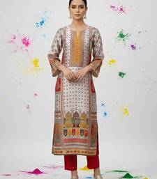 Women Ethnic Motifs Printed Regular Chanderi Silk Kurta with Trousers