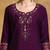 Women Floral Yoke Design Regular Thread Work Kurta with Trousers & With Dupatta