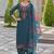 Floral Yoke Design Thread Work Straight Kurta With Salwar & Dupatta