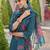 Floral Yoke Design Thread Work Straight Kurta With Salwar & Dupatta