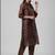 Women Floral Printed Regular Chanderi Silk Kurta with Trousers