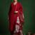 Thread Work V-Neck Straight Kurta With Trousers And Dupatta