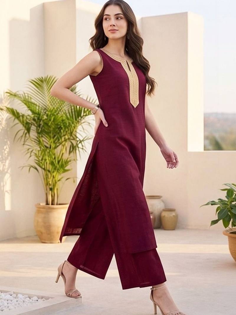 Women Ethnic Motifs Embroidered Regular Kurta with Palazzos & With Dupatta