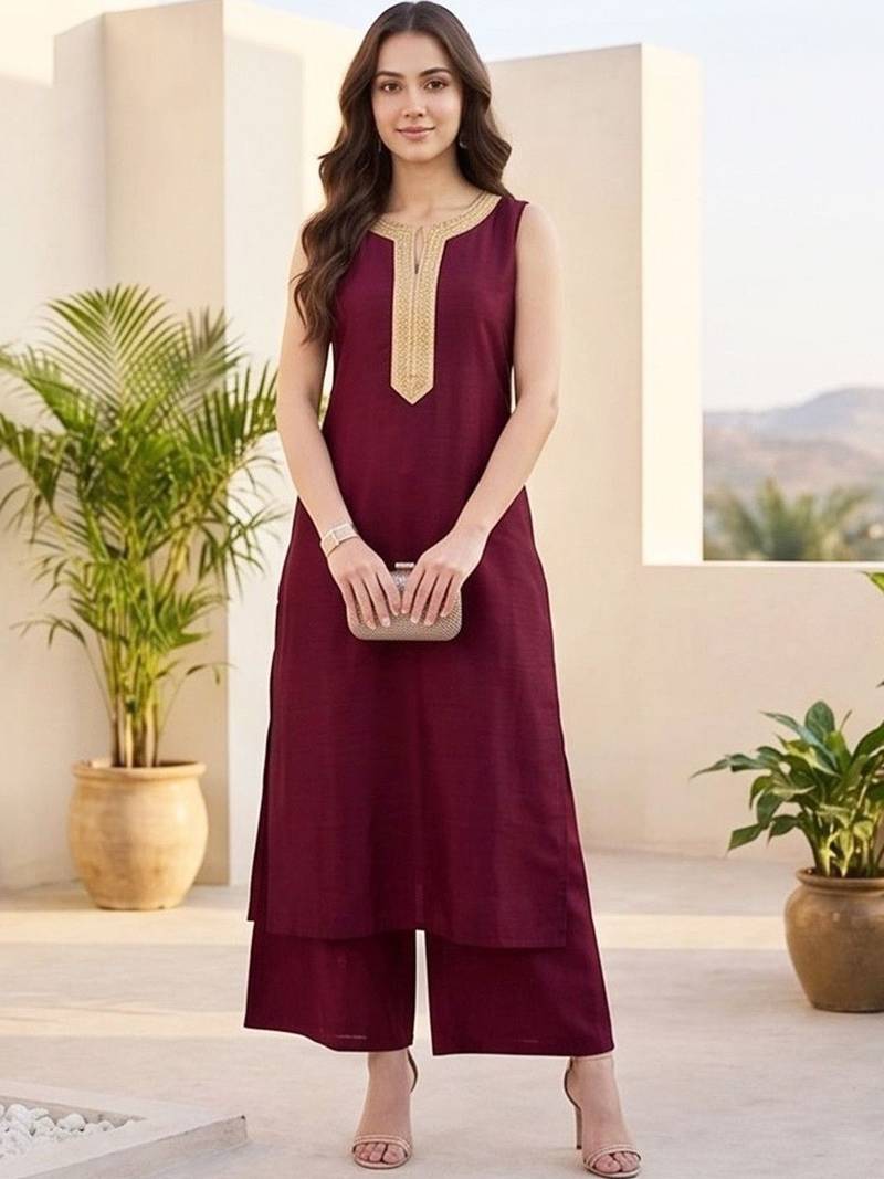 Women Ethnic Motifs Embroidered Regular Kurta with Palazzos & With Dupatta