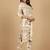 Floral Printed Thread Work Round Neck Straight Kurta With Trousers