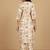 Floral Printed Thread Work Round Neck Straight Kurta With Trousers