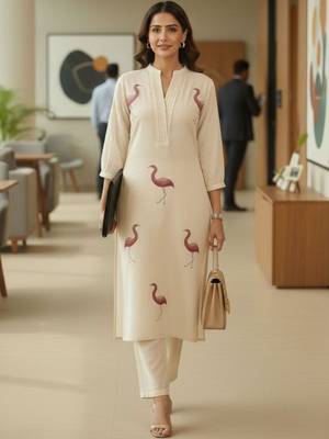 Women Ethnic Motifs Printed Regular Kurta with Trousers 1