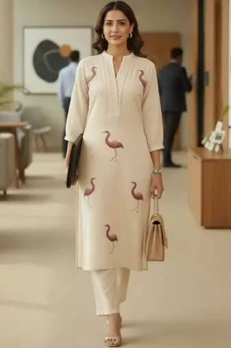 Women Ethnic Motifs Printed Regular Kurta with Trousers