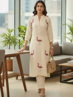 Women Ethnic Motifs Printed Regular Kurta with Trousers 3