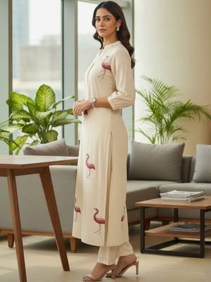 Women Ethnic Motifs Printed Regular Kurta with Trousers 4