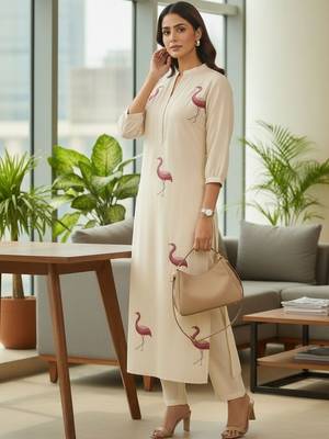 Women Ethnic Motifs Printed Regular Kurta with Trousers 5