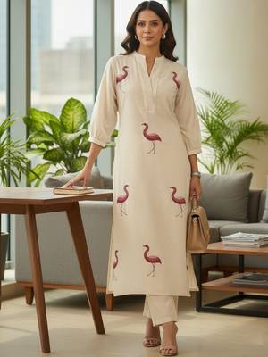 Women Ethnic Motifs Printed Regular Kurta with Trousers 6