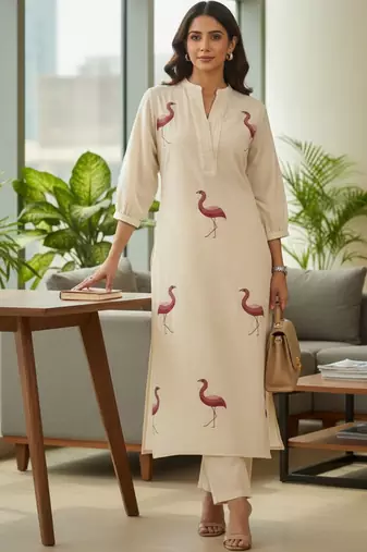 Women Ethnic Motifs Printed Regular Kurta with Trousers