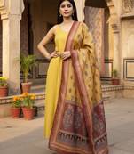 Women Ethnic Motifs Regular Kurta with Palazzos & With Dupatta