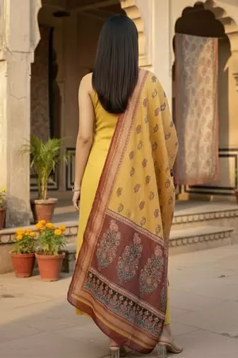 Women Ethnic Motifs Regular Kurta with Palazzos & With Dupatta