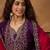 Floral Embroidered Thread Work Notch Neck Straight Kurta With Trousers & Dupatta