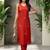 Women Ethnic Motifs Embroidered Regular Thread Work Kurta with Trousers