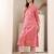 Bandhani Printed Mandarin Collar Straight Kurta With Trouser