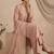 Women Ethnic Motifs Regular Thread Work Kurta with Palazzos & With Dupatta