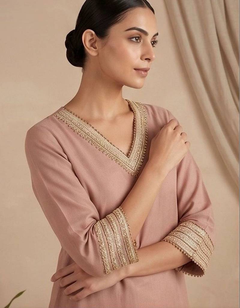 Women Ethnic Motifs Regular Thread Work Kurta with Palazzos & With Dupatta
