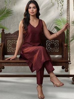 Women Ethnic Motifs Regular Kurta with Trousers 1