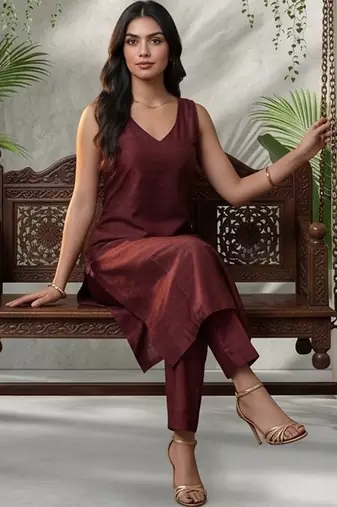Women Ethnic Motifs Regular Kurta with Trousers