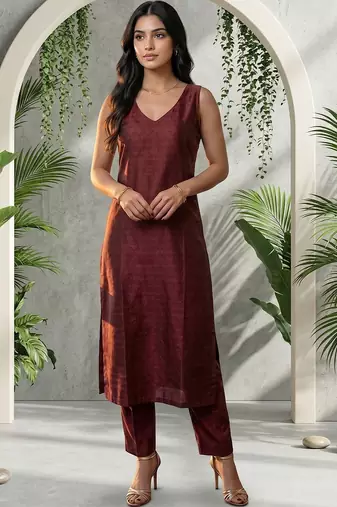 Women Ethnic Motifs Regular Kurta with Trousers