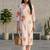 Women Floral Printed Regular Chanderi Silk Kurta with Trousers