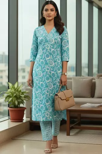 Women Ethnic Motifs Printed Regular Kurta with Trousers & With Dupatta