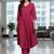 Women Pleated Kurta with Trousers