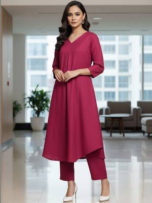 Women Pleated Kurta with Trousers 3