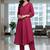Women Pleated Kurta with Trousers