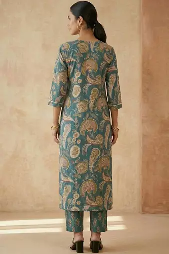 Women Ethnic Motifs Printed Regular Kurta with Trousers & With Dupatta