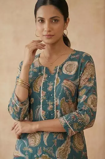 Women Ethnic Motifs Printed Regular Kurta with Trousers & With Dupatta