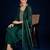 Floral Yoke Design Beads And Stones Kurta With Trousers & Dupatta