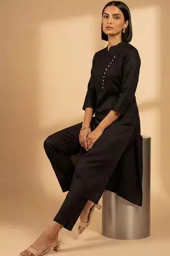 Women Angrakha Kurta with Trousers