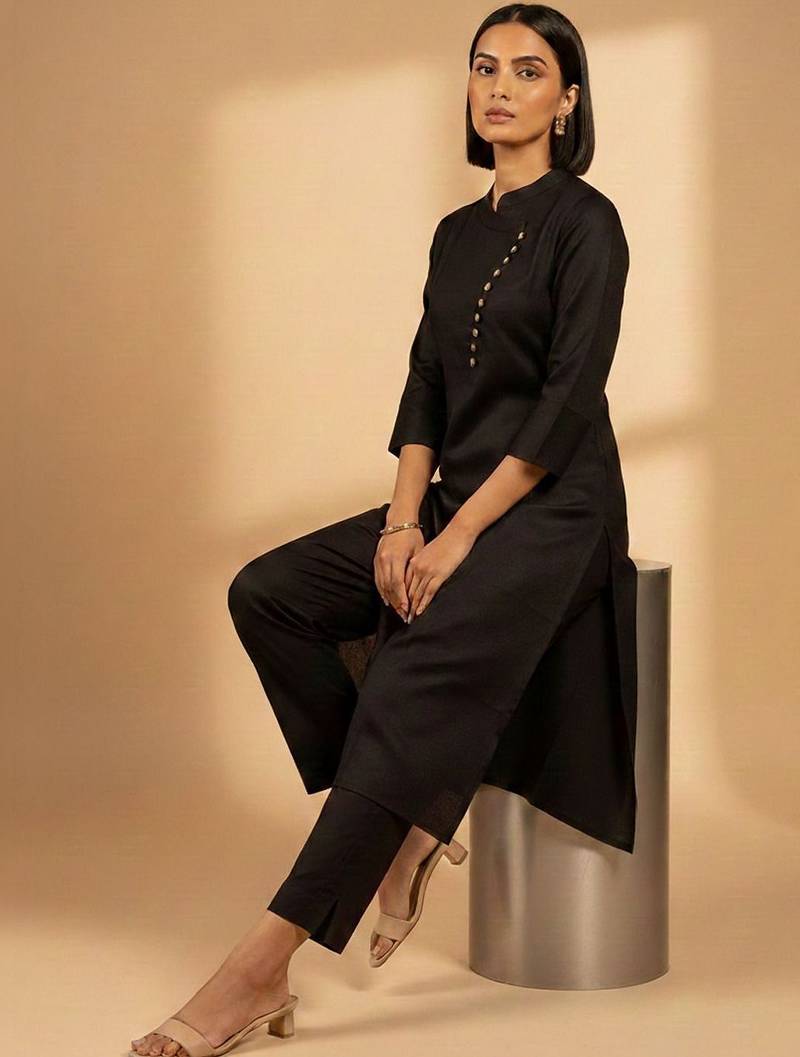 Women Angrakha Kurta with Trousers