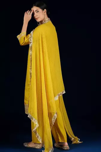 Women Ethnic Motifs Embroidered Kurta with Trousers & Dupatta